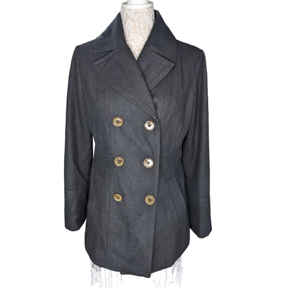Michael Kors Black Peacoat 8 - Picture 1 of 10